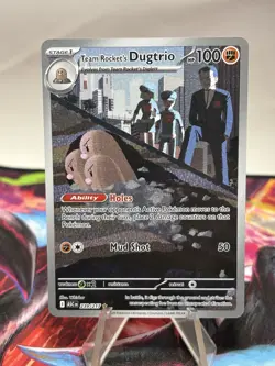 Team Rockets Dugtrio 239/217 - Pokemon TCG - Ascended Heros Illustration Rare - Image 1