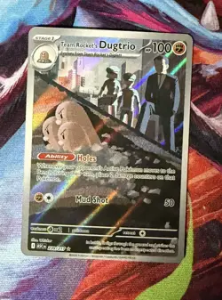 Team Rockets Dugtrio 239/217 - Pokemon TCG - Ascended Heros Illustration Rare - Image 1