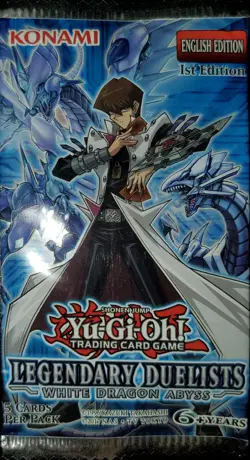 Yugioh 2018 Legendary Duelist: White Dragon Abyss 1st Ed. Booster Pack SEALED - Image 1