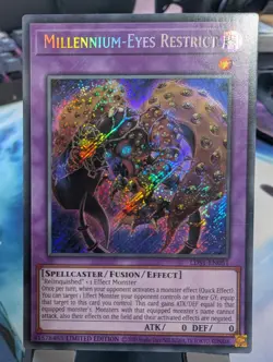 YuGiOh! Millennium-Eyes Restrict LDS1-EN051 Secret Rare 1st Ed - Image 1