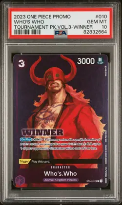Who's Who One Piece 2023 Tournament Promo Vol. 3 Winner - PSA 10 - Image 1