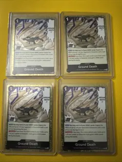 4X Ground Death OP14-096 Playset One Piece TCG The Azure Sea's Seven - Image 2