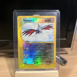 Pokemon TCG Skarmory Expedition Base Set Reverse Holo Rare Card 27/165 LP - Image 1