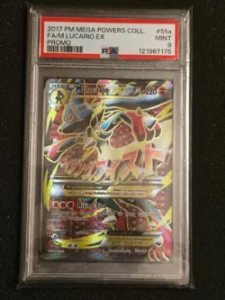 M Lucario EX Pokemon Furious Fists Mega Powers Promos 55a/111 PSA 9 - Image 1