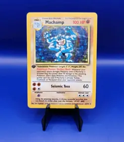 Machamp 8/102 1st Edition Base Set UK 4th Print 1999-2000Holo Pokemon Card WOTC - Image 1
