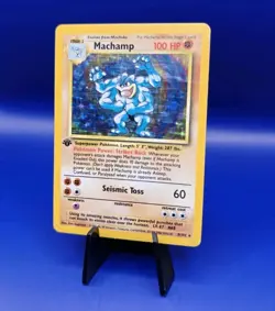 Machamp 8/102 1st Edition Base Set UK 4th Print 1999-2000Holo Pokemon Card WOTC - Image 2