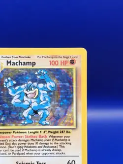 Machamp 8/102 1st Edition Base Set UK 4th Print 1999-2000Holo Pokemon Card WOTC - Image 5