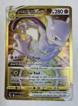 Pokemon Mewtwo VSTAR Holo Card TCG Secret Rare 086/078 - Image 1