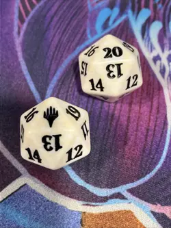 MTG Magic: the Gathering: D20 Spindown Life Counter x2 (White) - Image 1