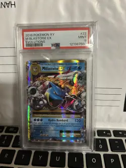 Pokemon Blastoise Mega EX XY Evolutions Holo Rare 22/108 PSA 9 - Image 1