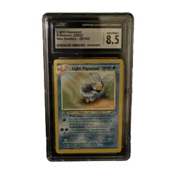 CGC 8.5 2002 Neo Destiny Light Vaporeon 52/105 Pokemon Card - Image 1