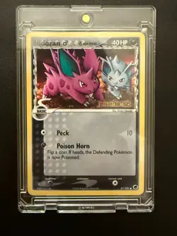 Pokemon TCG Nidoran M (Delta Species) EX Dragon Frontiers 57/101 Reverse Holo LP - Image 1