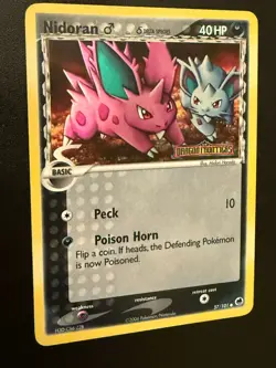 Pokemon TCG Nidoran M (Delta Species) EX Dragon Frontiers 57/101 Reverse Holo LP - Image 2