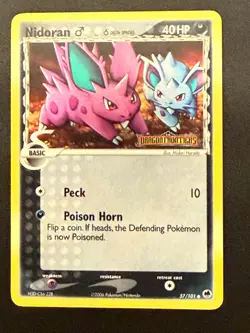 Pokemon TCG Nidoran M (Delta Species) EX Dragon Frontiers 57/101 Reverse Holo LP - Image 3