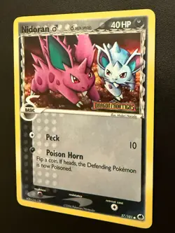 Pokemon TCG Nidoran M (Delta Species) EX Dragon Frontiers 57/101 Reverse Holo LP - Image 5