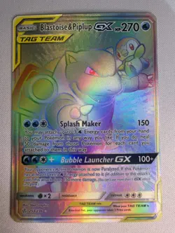 Blastoise & Piplup GX (Secret) 253/236 SM Cosmic Eclipse Pokemon TCG. Near Mint! - Image 2
