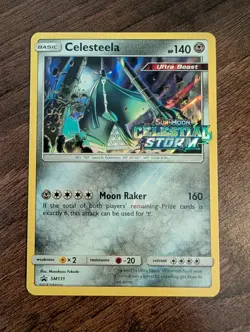 Pokemon CELESTEELA SM131 (Stamped Prerelease Promo) Celestial Storm - Near Mint - Image 1