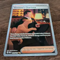 Giovanni's Charisma 204/165 SV 151 Full Art SIR Pokemon TCG LP+ - Image 3