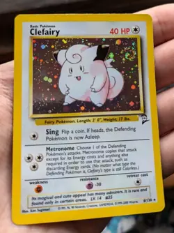 Clefairy *SWIRL* 6/130 Base Set 2 Mint Holo Unlimited Pokemon TCG - Image 1