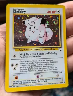 Clefairy *SWIRL* 6/130 Base Set 2 Mint Holo Unlimited Pokemon TCG - Image 2
