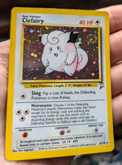 Clefairy *SWIRL* 6/130 Base Set 2 Mint Holo Unlimited Pokemon TCG - Image 3
