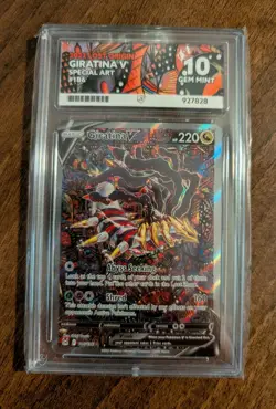 Giratina V 186/196 Lost Origin Alternate Art Pokemon ACE 10 - Perfect Subgrades - Image 1