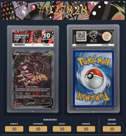 Giratina V 186/196 Lost Origin Alternate Art Pokemon ACE 10 - Perfect Subgrades - Image 2