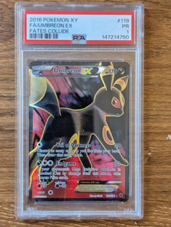 2016 Pokemon XY Fates Collide PSA 1 Umbreon EX #119 Holo FA Full Art FRESH SLAB - Image 1