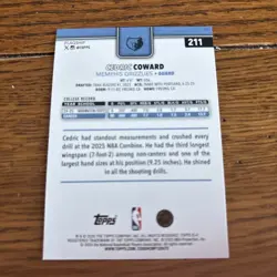 2025-26 Topps - Cedric Coward #211 Crackleboard Foil (RC) - Image 2