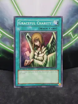 Yugioh Graceful Charity SDP-040 Super Rare 1st Edition LP - Image 1