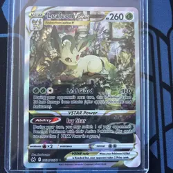 Leafeon VSTAR GG35/GG70 Holo Rare VSTAR Crown Zenith Galarian Gallery Pokemon NM - Image 1