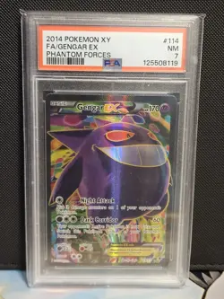 GENGAR EX 114/119 XY Phantom Forces PSA 7 Graded Card Pokemon TCG - Image 1