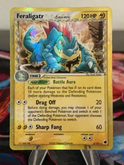 Pokemon TCG Feraligatr EX Dragon Frontiers Holo Rare Card 2/101 - Image 1