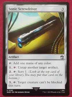 Magic The Gathering DOCTOR WHO SONIC SCREWDRIVER 0185 artifact card MTG - Image 1