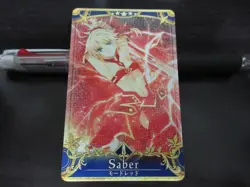 FGO Fate Grand Order Arcade Card Servant Mordred Saber Final FOIL - Image 1