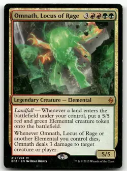 Omnath, Locus of Rage #217 (LP) Battle for Zendikar BFZ Magic MTG - Image 1