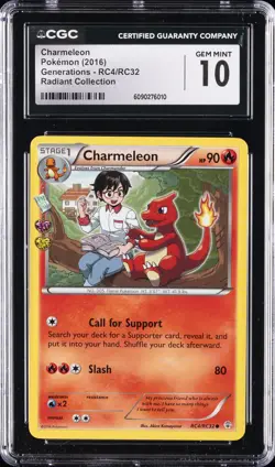 2016 POKEMON GENERATIONS - RADIANT COLL #RC4/RC32 CHARMELEON CGC 10 GEM MINT - Image 1