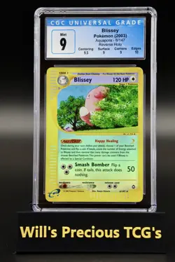 CGC 9 Blissey 6/165 Aquapolis 2003 Reverse Holo Pokemon Card E-Series WOTC Mint - Image 1
