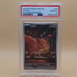 Pokemon TCG Vulpix 138/132 Mega Evolution Holo PSA 10 70HP - Image 1