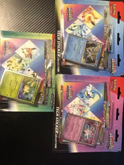 Pokemon TCG Prismatic Evolutions Tech Sticker Collection Set Lot Of 3 Sealed New - Image 1