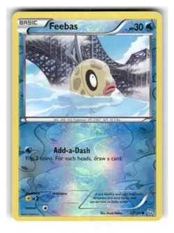 Feebas 27/124 Common Dragons Exalted Pokemon Reverse Holo Lightly Played - Image 1