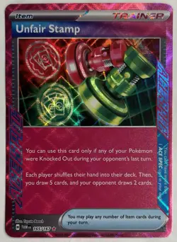 Pokemon Twilight Masquerade Unfair Stamp 165/167 Ace Spec Holo - Image 1