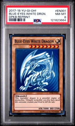 2017-2018 YU-GI-OH! DUELIST PACK: KAIBA REPRINT BLUE-EYES WHITE DRAGON PSA 8 - Image 1