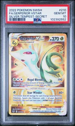 PSA 10 SERPERIOR VSTAR 210 SILVER TEMPEST GOLD SECRET RARE POKEMON GEM MINT - Image 1