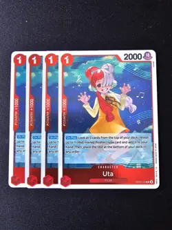 4x OP09-002 Uta R Playset - One Piece Card Game TCG - English - Image 1