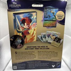 Disney Lorcana Fabled Collection Starter Set Tinker Bell Promo + 4 Packs Sealed - Image 2