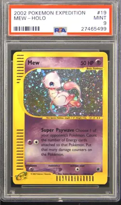 2002 POKEMON EXPEDITION #19 MEW-HOLO PSA 9 - Image 1