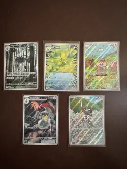 Pokemon Black Bolt White Flare Illustration Rare Lot Of 5 Cards - Image 1