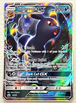 Umbreon GX (Ultra Rare) SM36 Black Star Promo Holo Mint/NM Pokemon TCG - Image 1