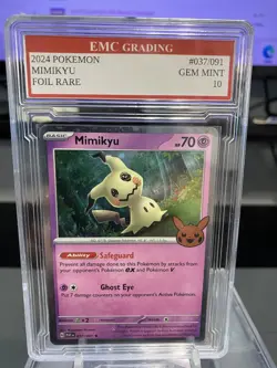 MIMIKYU #037/091 RARE FOIL Pokemon 2024 Card GRADED 10 MINT TCG CCG - Image 1